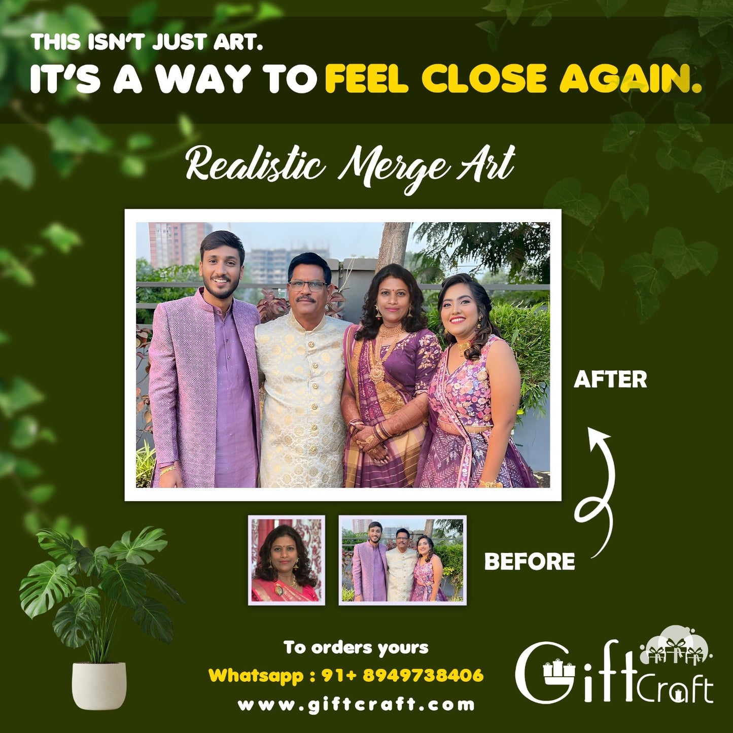 Mother & Family Merge Art